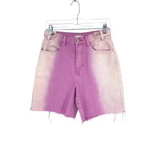 Urban Outfitters BDG Short Womens 27 Longline Carpenter Dip Dye Purple Pink